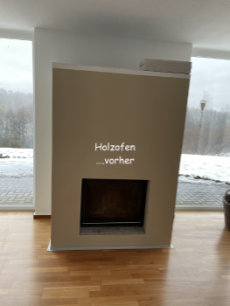 Holzofen vorher